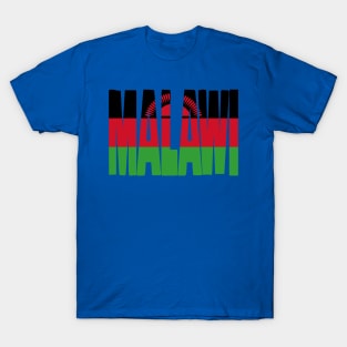 Malawi flag stencil T-Shirt